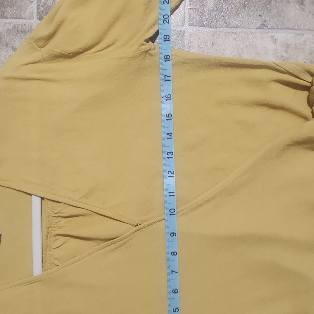 MADEWELL Women"s Top Wrap Color Mustard Size S. - Picture 5 of 10